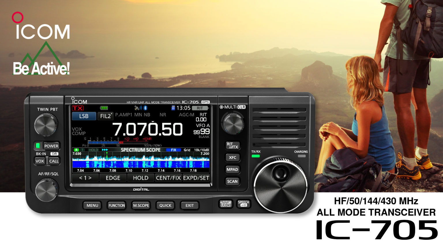 ICOM IC-705 TRANSCEPTOR MULTIBANDA