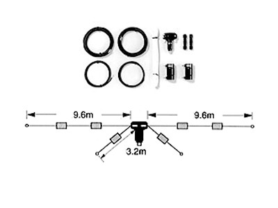 ANTENA D ORIGINAL W-8010 DOBLE DIPOLO