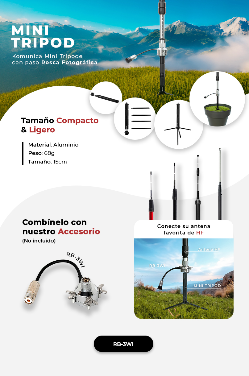 TRIPODE MINI CON SOPORTE PL KOMUNICA